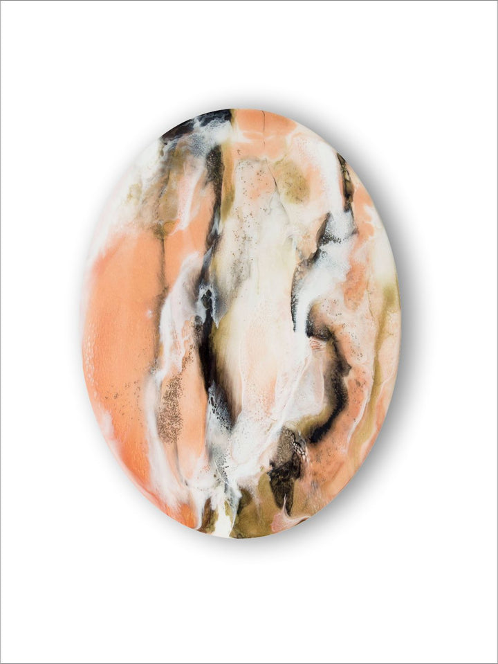 "Pink & White Abstract Framed Wall Painting''