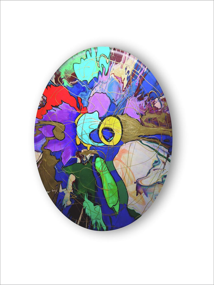 " Blue & Green Abstract Wall Paintings''