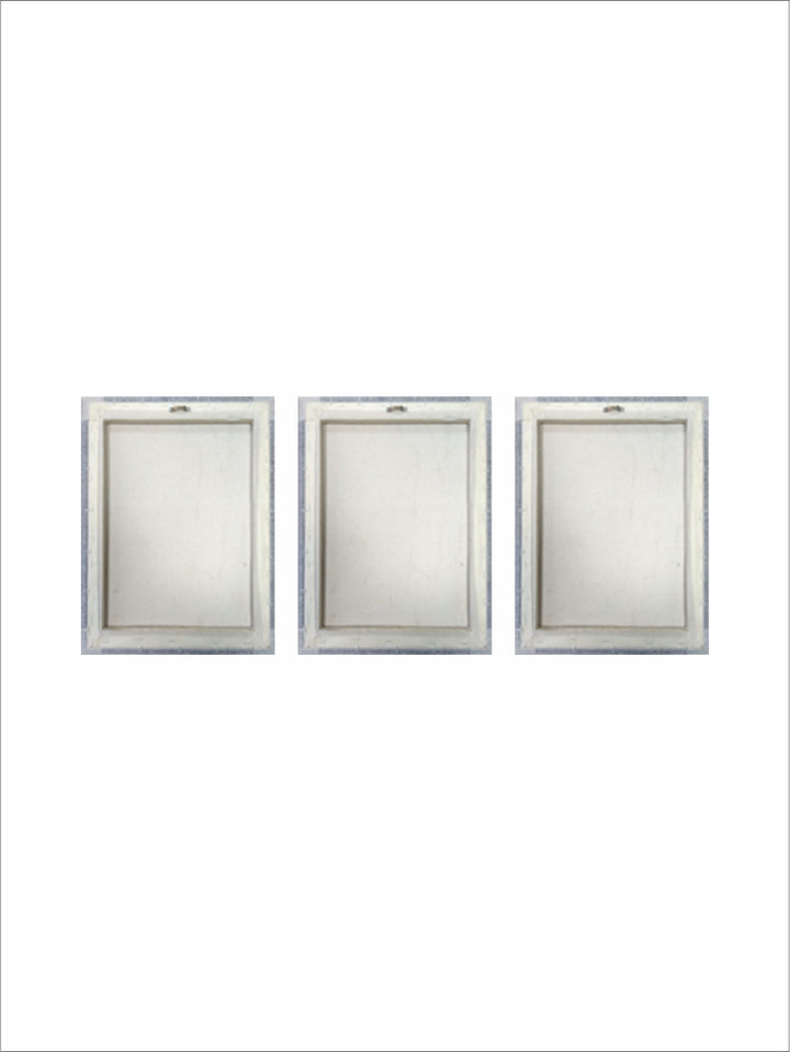 "Set of 3 Yellow & Green Flower & Leaves Printed Canvas Wall Art''