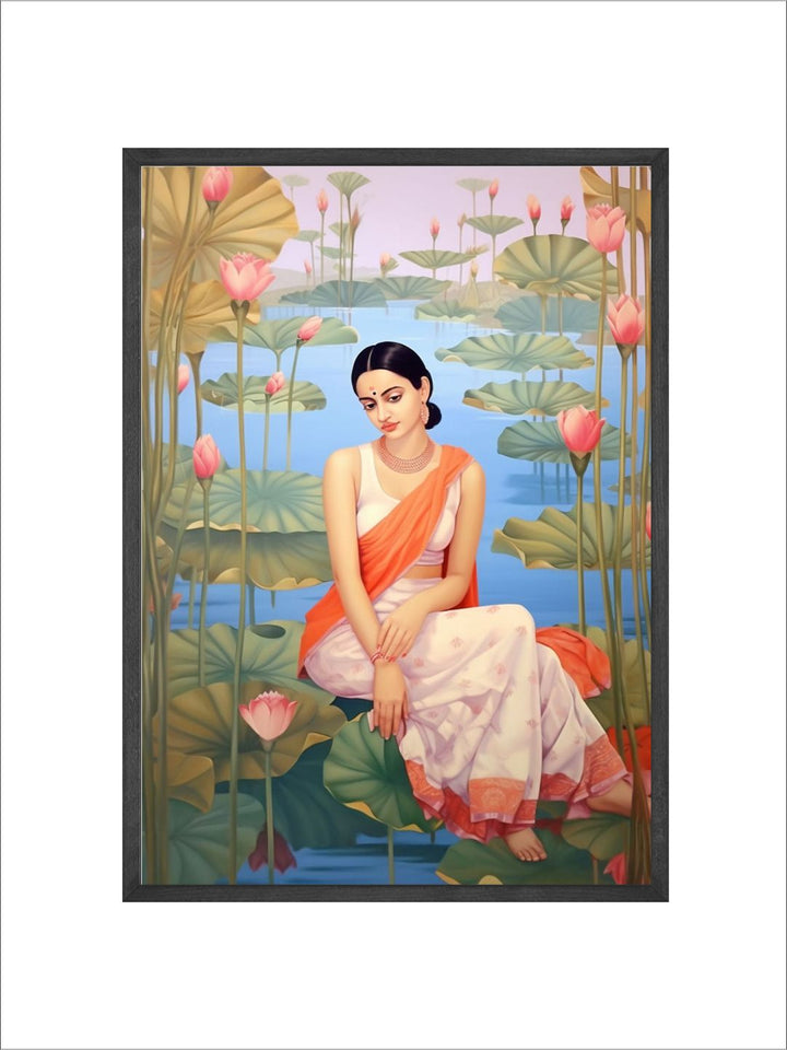 "Green & Blue Painting Canvas Wall Art''