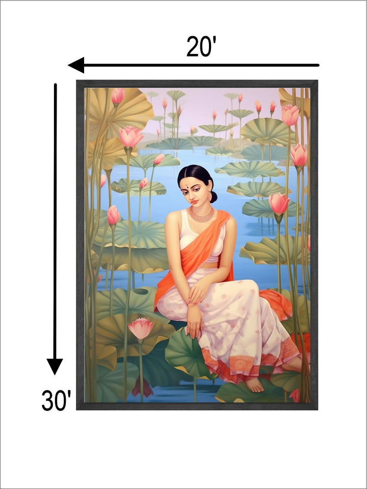 "Green & Blue Painting Canvas Wall Art''