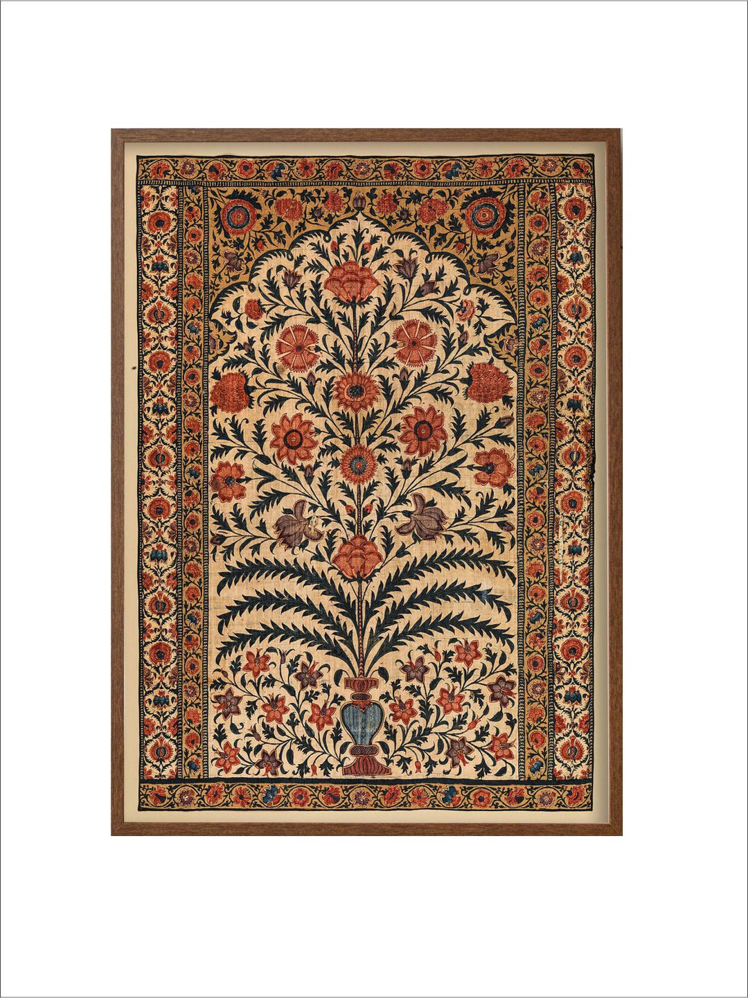 "Floral Painted Framed Wall Art''