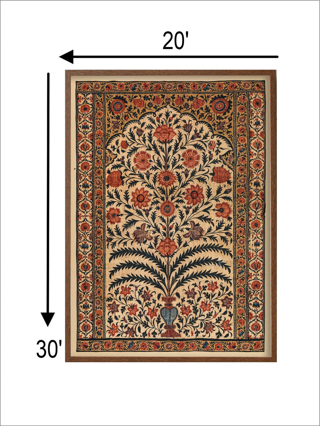 "Floral Painted Framed Wall Art''