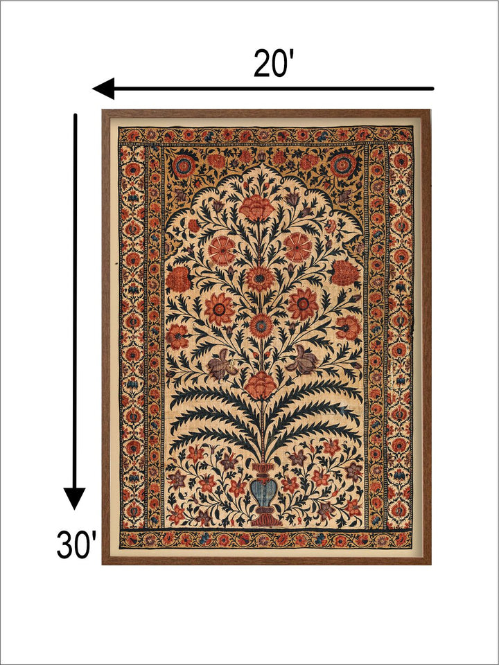"Floral Painted Framed Wall Art''