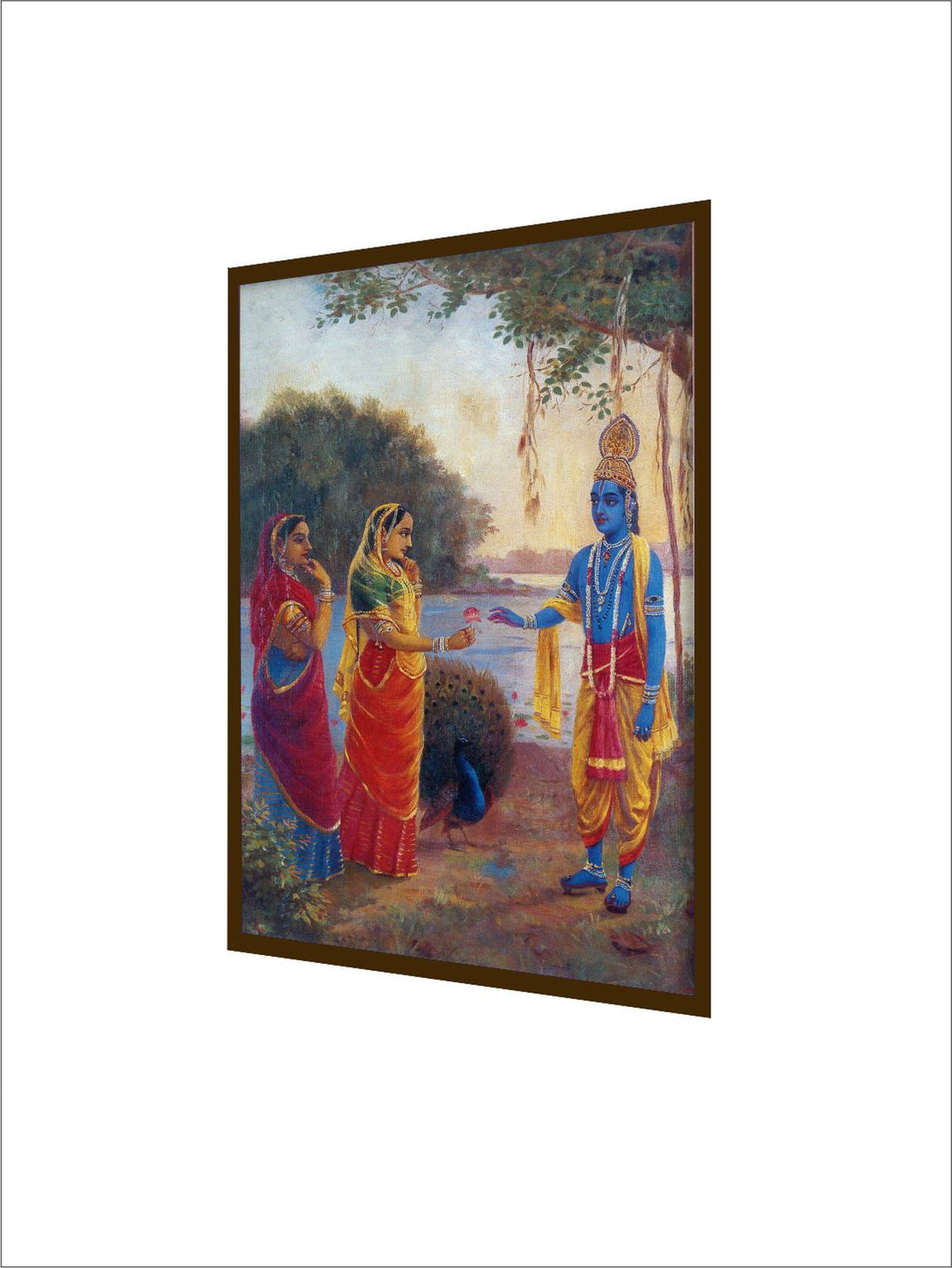 "Krishna and Radha Painting Wall Art''