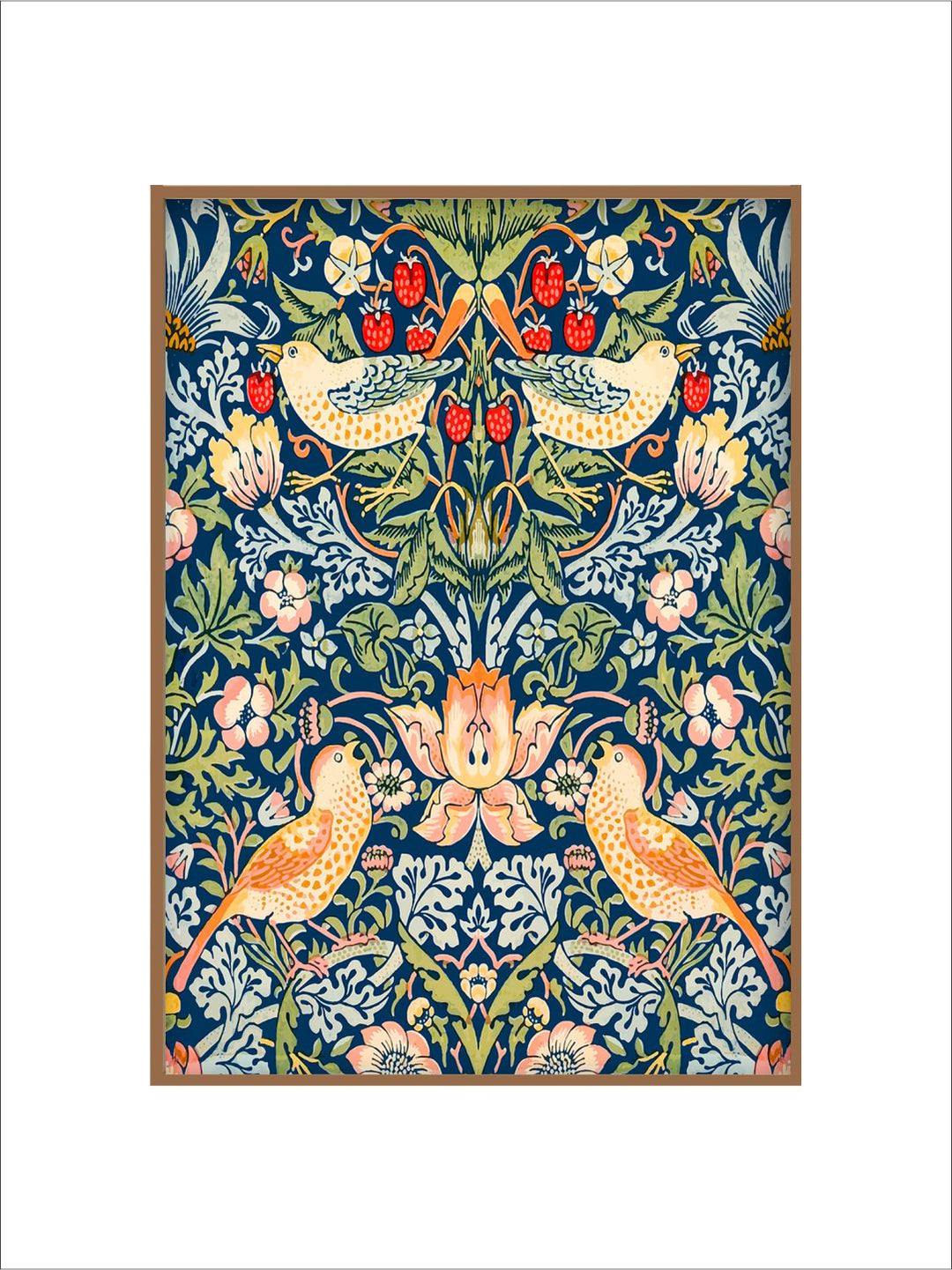"Indian Floral Printed Framed Wall Art''