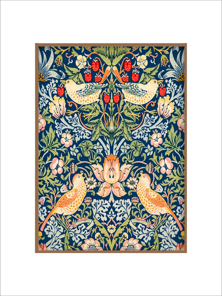 "Indian Floral Printed Framed Wall Art''