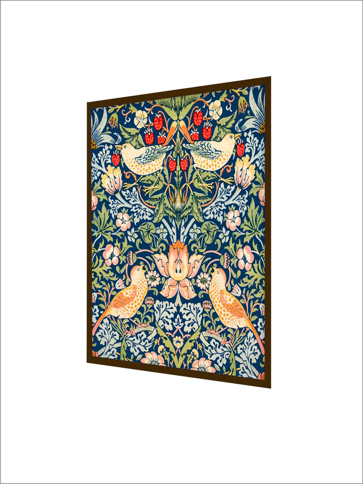 "Indian Floral Printed Framed Wall Art''