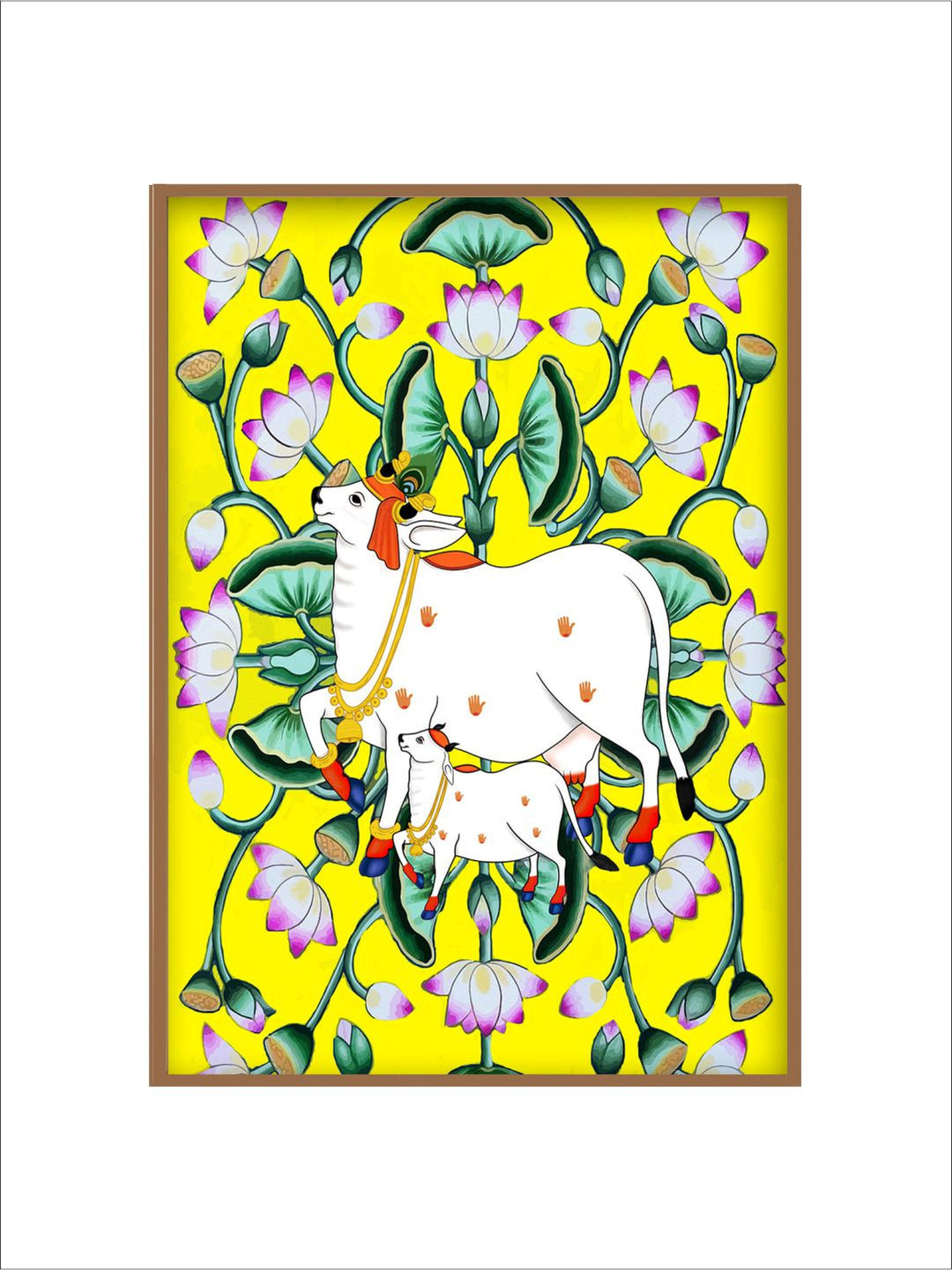 "Pichwai Painted Framed Wall Art''