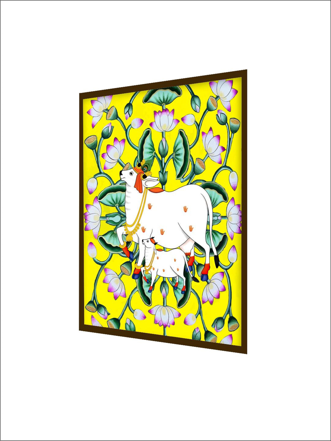 "Pichwai Painted Framed Wall Art''
