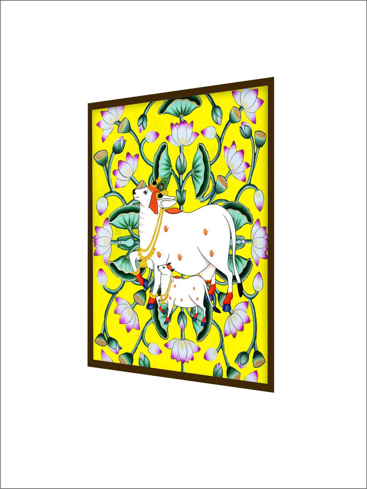 "Pichwai Painted Framed Wall Art''