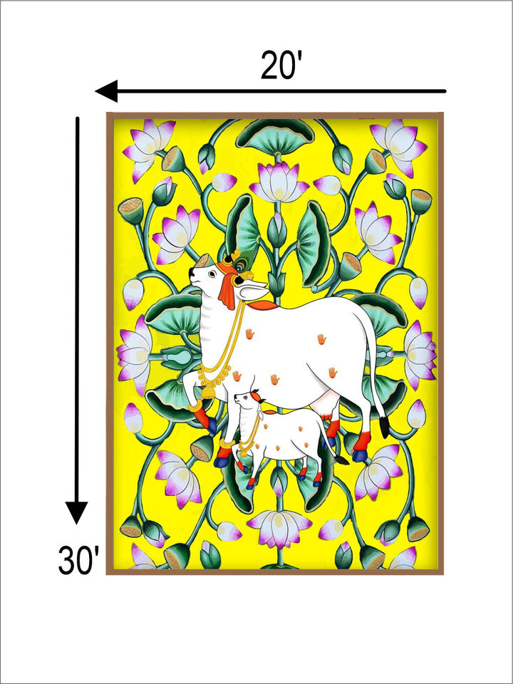 "Pichwai Painted Framed Wall Art''