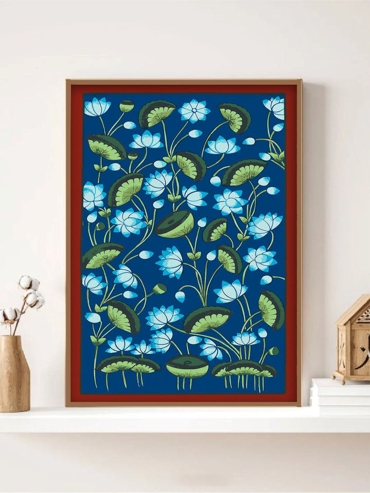 "Pichwai Painted Framed Wall Art''