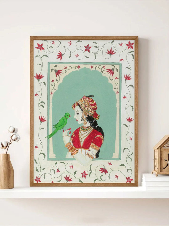 "Mughal Painting Canvas Wall Art''