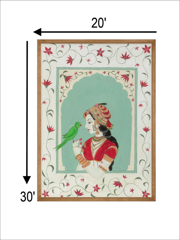 "Mughal Painting Canvas Wall Art''