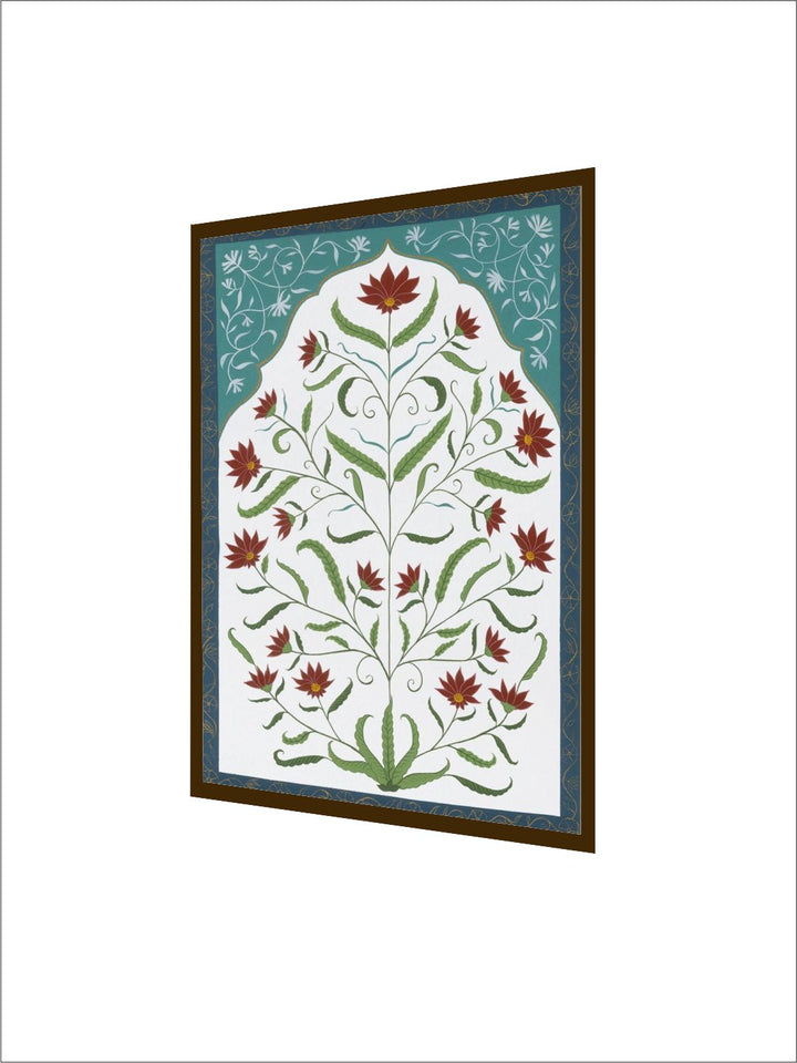 "Indian Folk Art Painting Framed Wall Art''