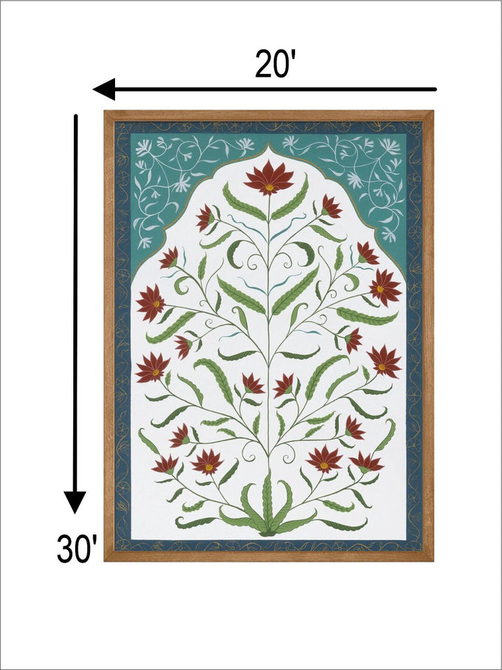 "Indian Folk Art Painting Framed Wall Art''