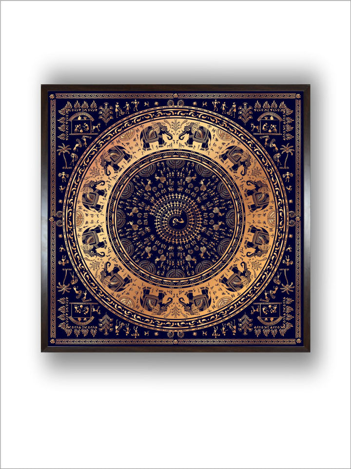 "Warli Tribal Painting Canvas Wall Art''