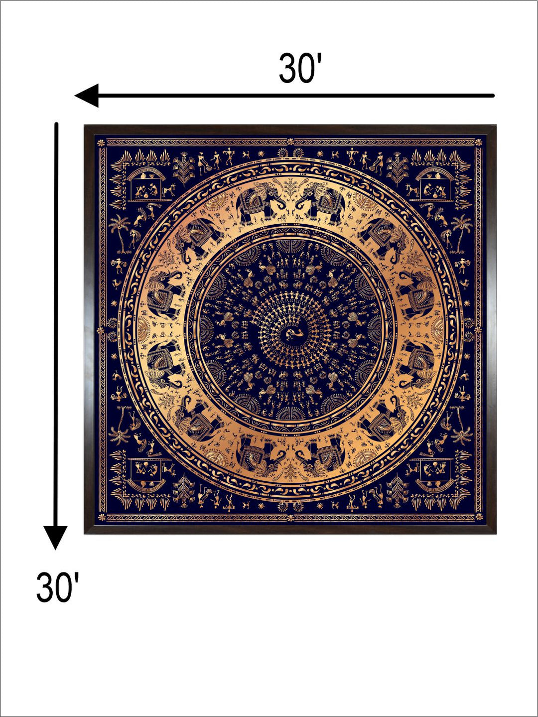 "Warli Tribal Painting Canvas Wall Art''