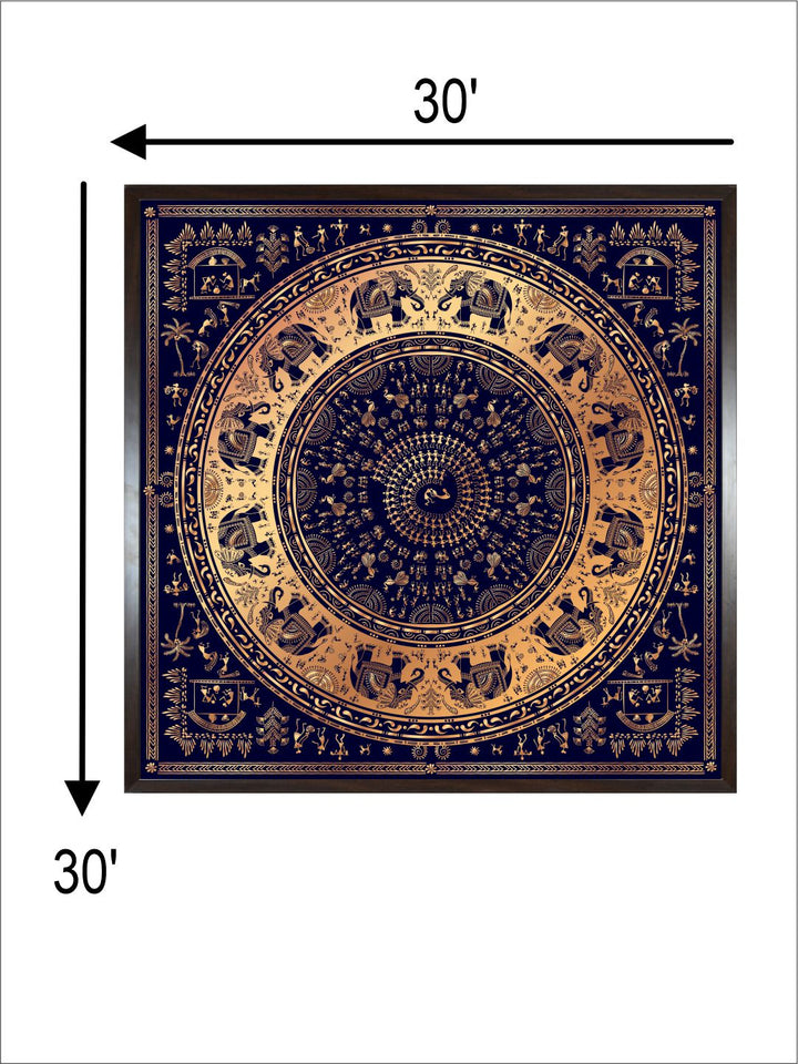 "Warli Tribal Painting Canvas Wall Art''