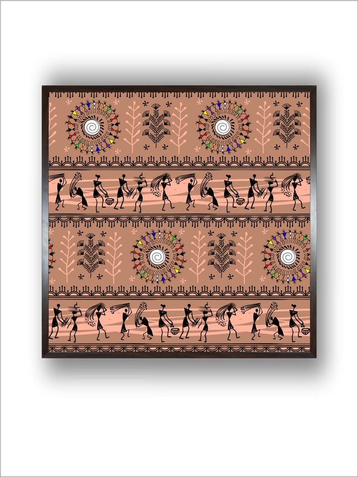 "Warli Tribal Painting Wall Art''
