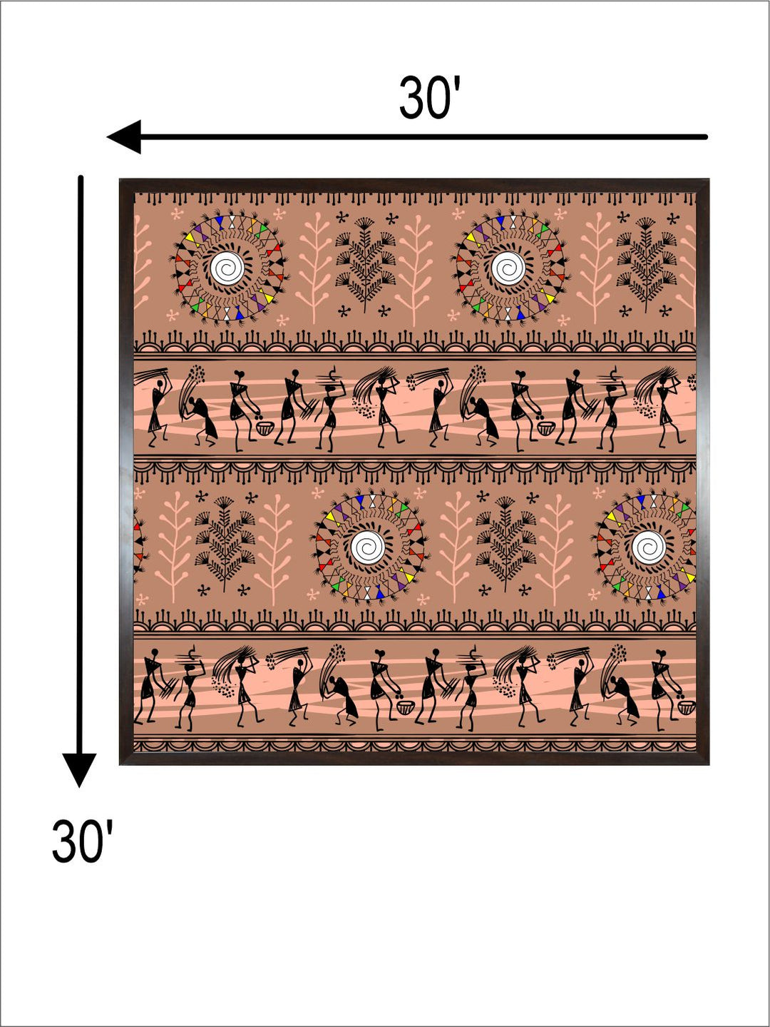 "Warli Tribal Painting Wall Art''