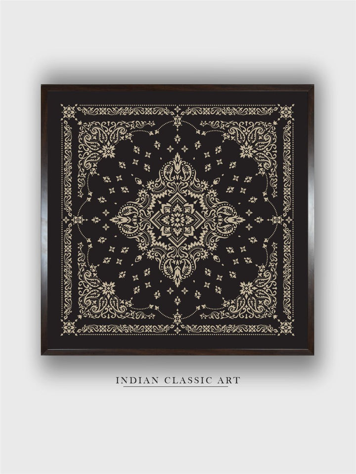 "Bandana Printed Framed Wall Art''