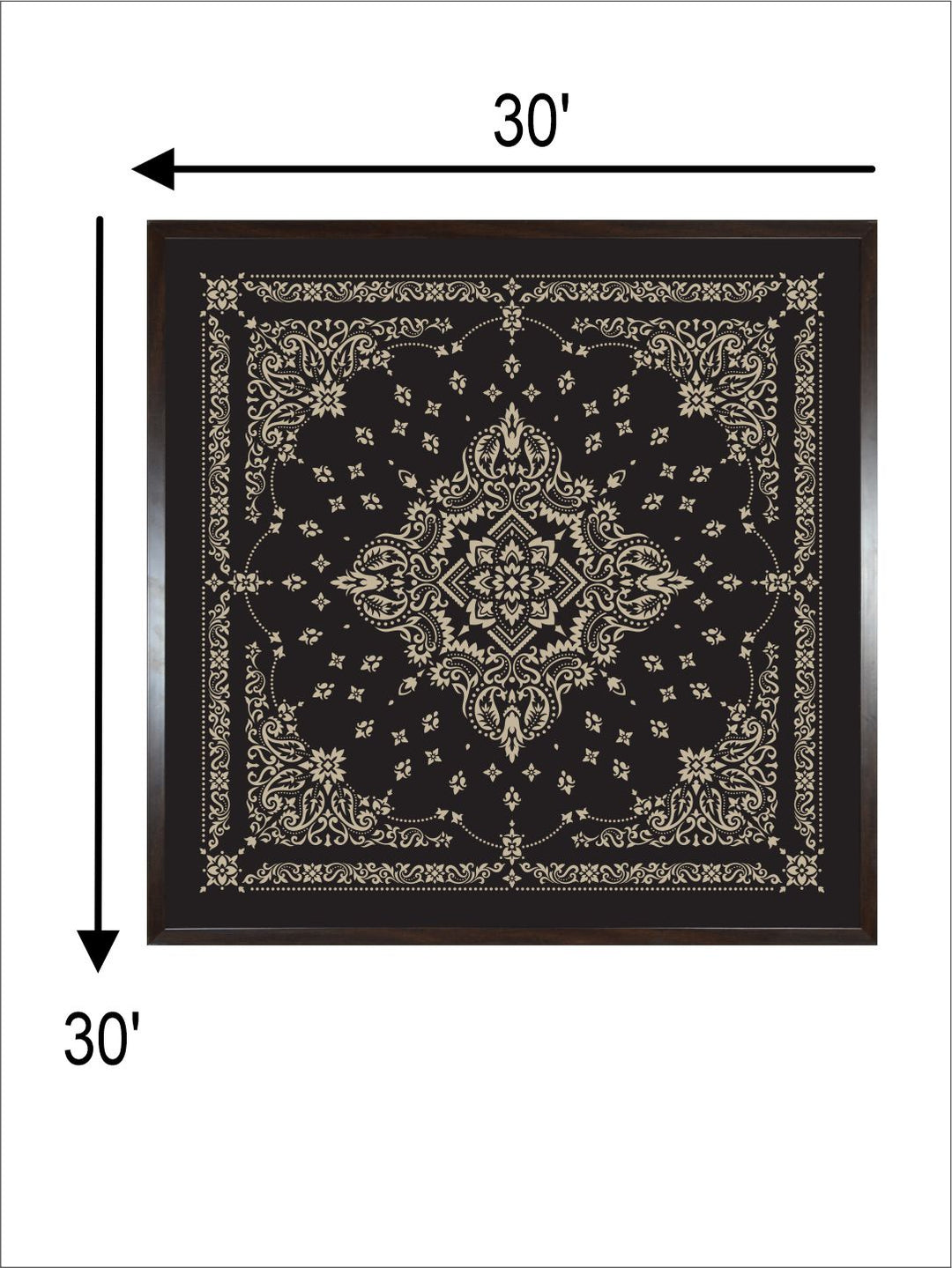 "Bandana Printed Framed Wall Art''