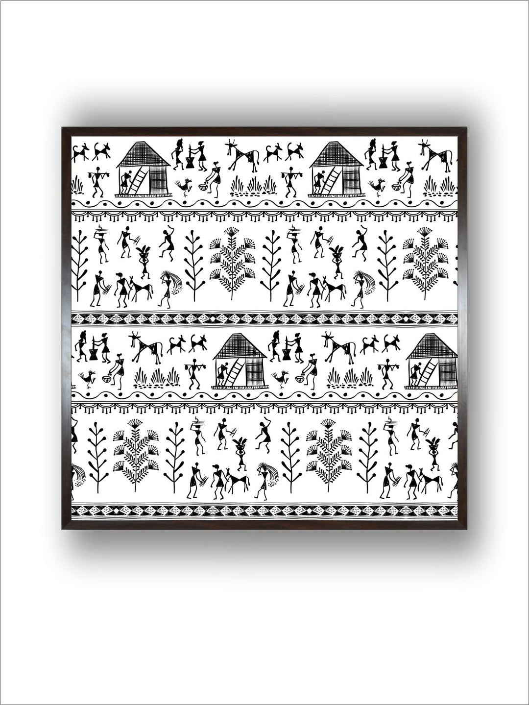 "Warli Tribal Wall Art''