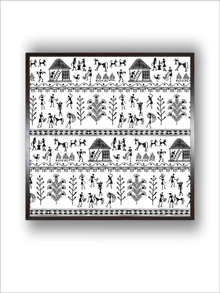 "Warli Tribal Wall Art''
