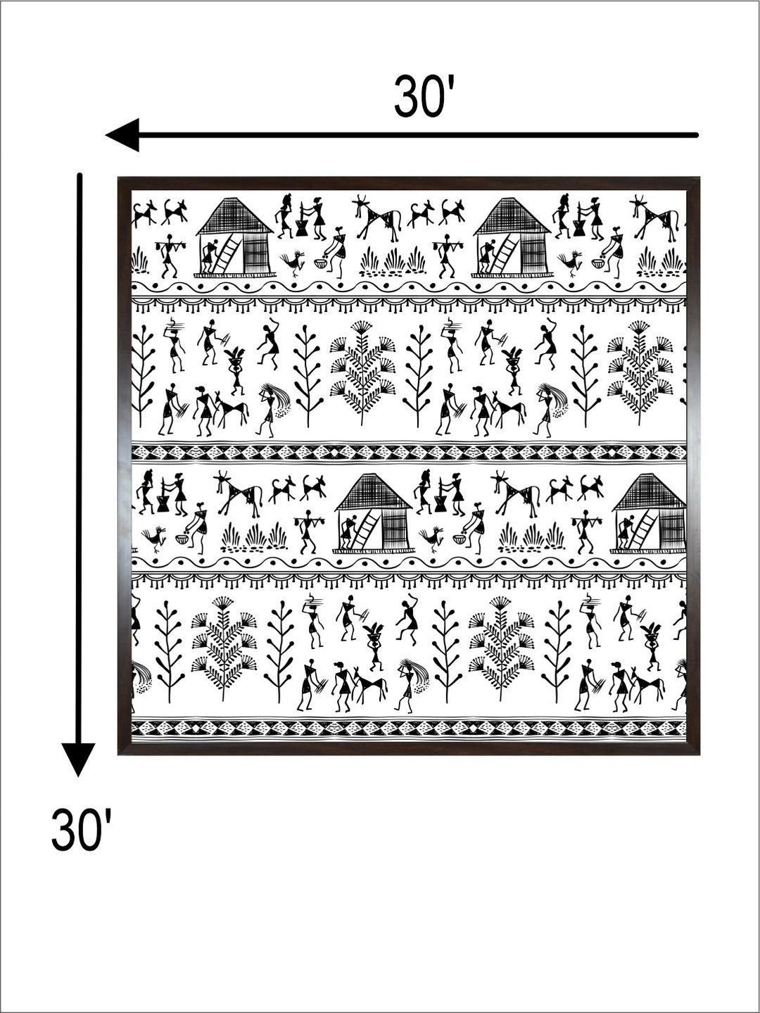 "Warli Tribal Wall Art''