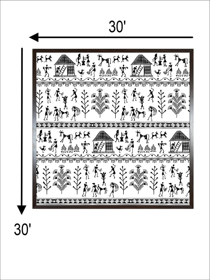 "Warli Tribal Wall Art''