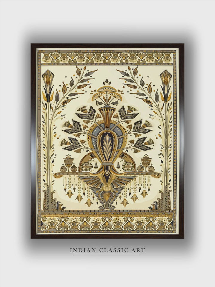 "Indian Art Deco Wall Art''