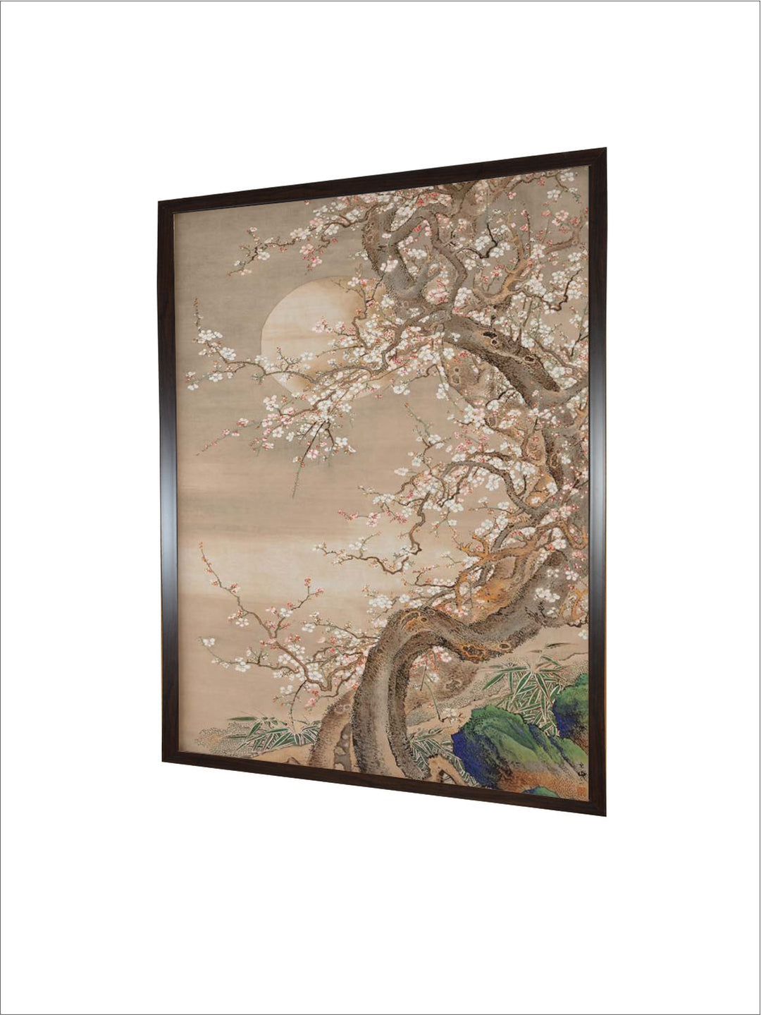 "Indian Floral Printed Framed Wall Art''
