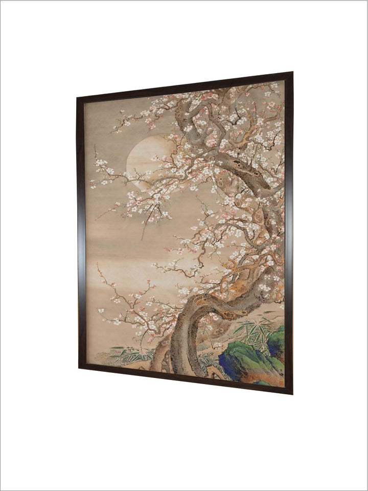 "Indian Floral Printed Framed Wall Art''
