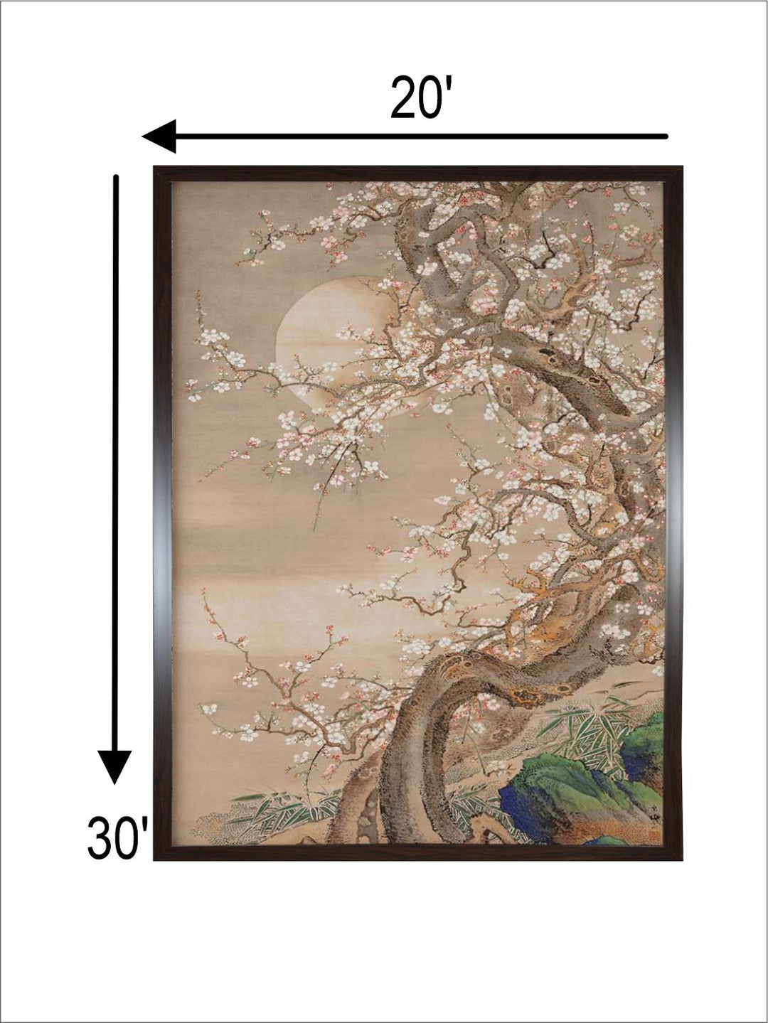 "Indian Floral Printed Framed Wall Art''