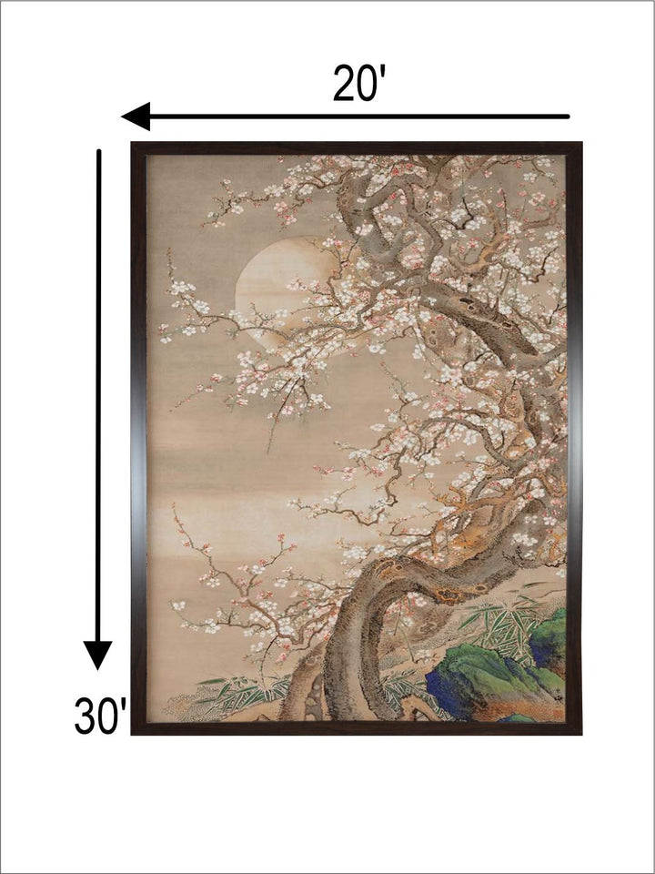 "Indian Floral Printed Framed Wall Art''