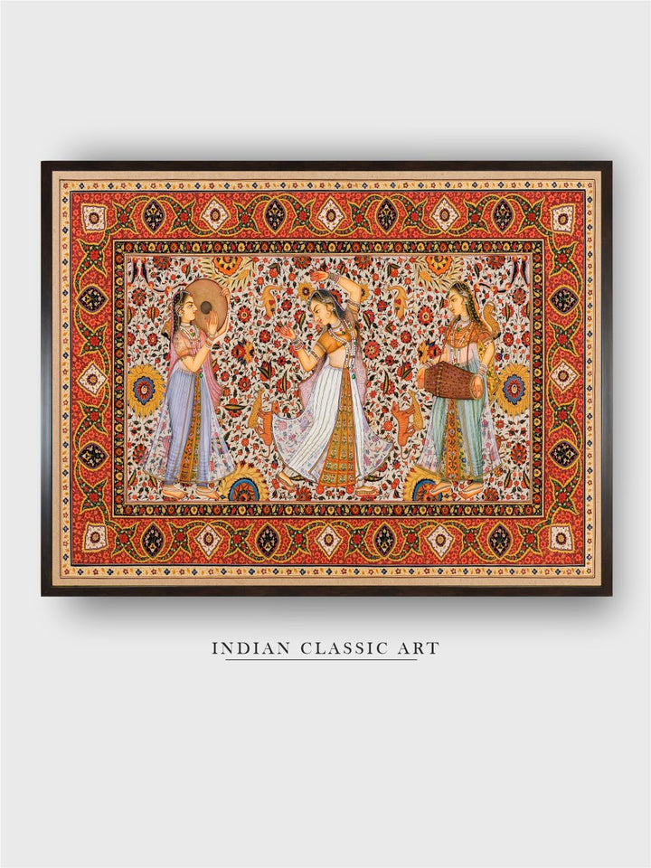 "Old Indian Miniature Printed Framed Wall Art''