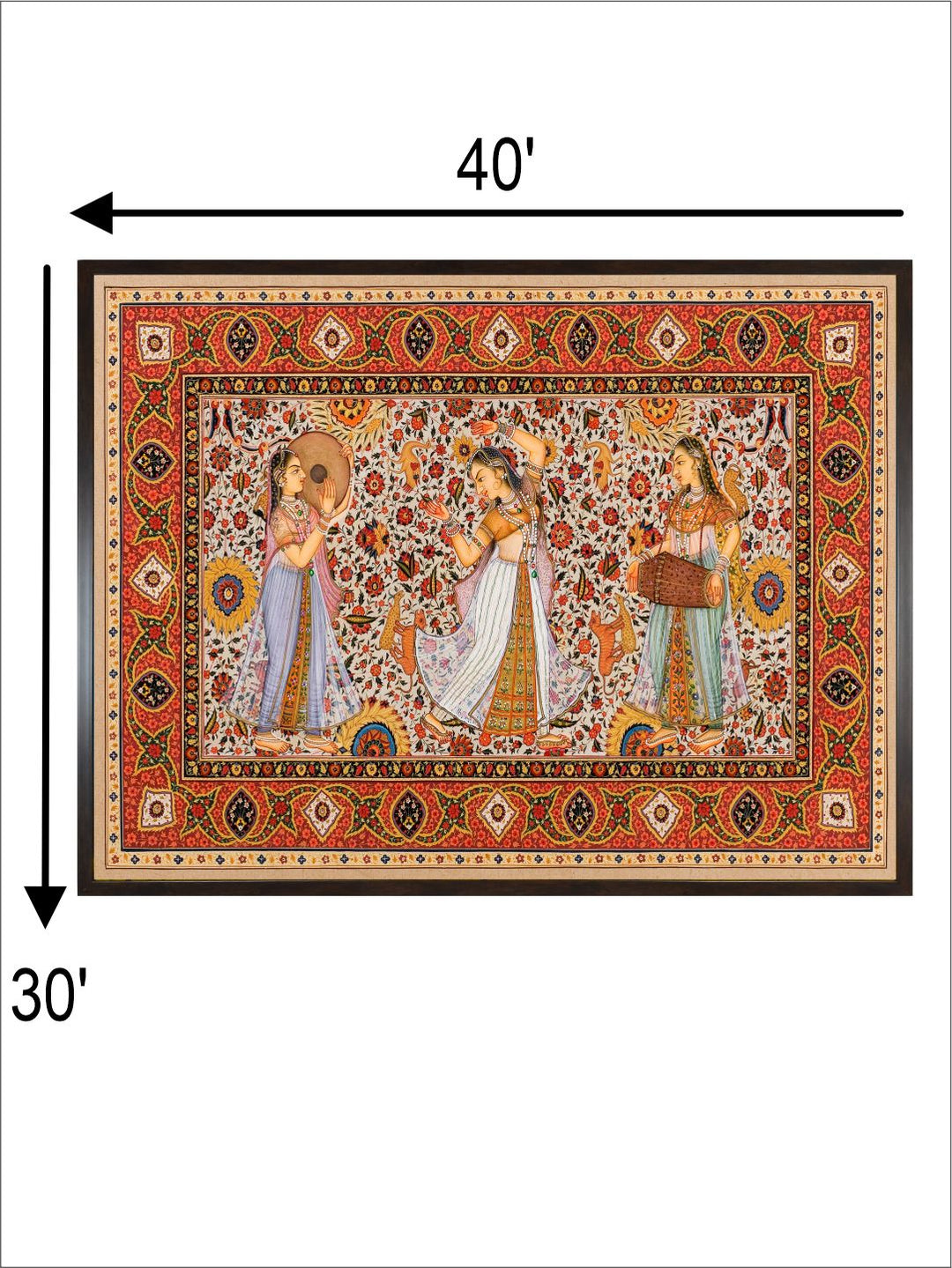 "Old Indian Miniature Printed Framed Wall Art''