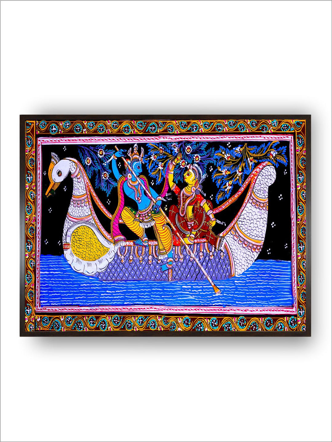 "Madhubani Printed Framed Wall Art''