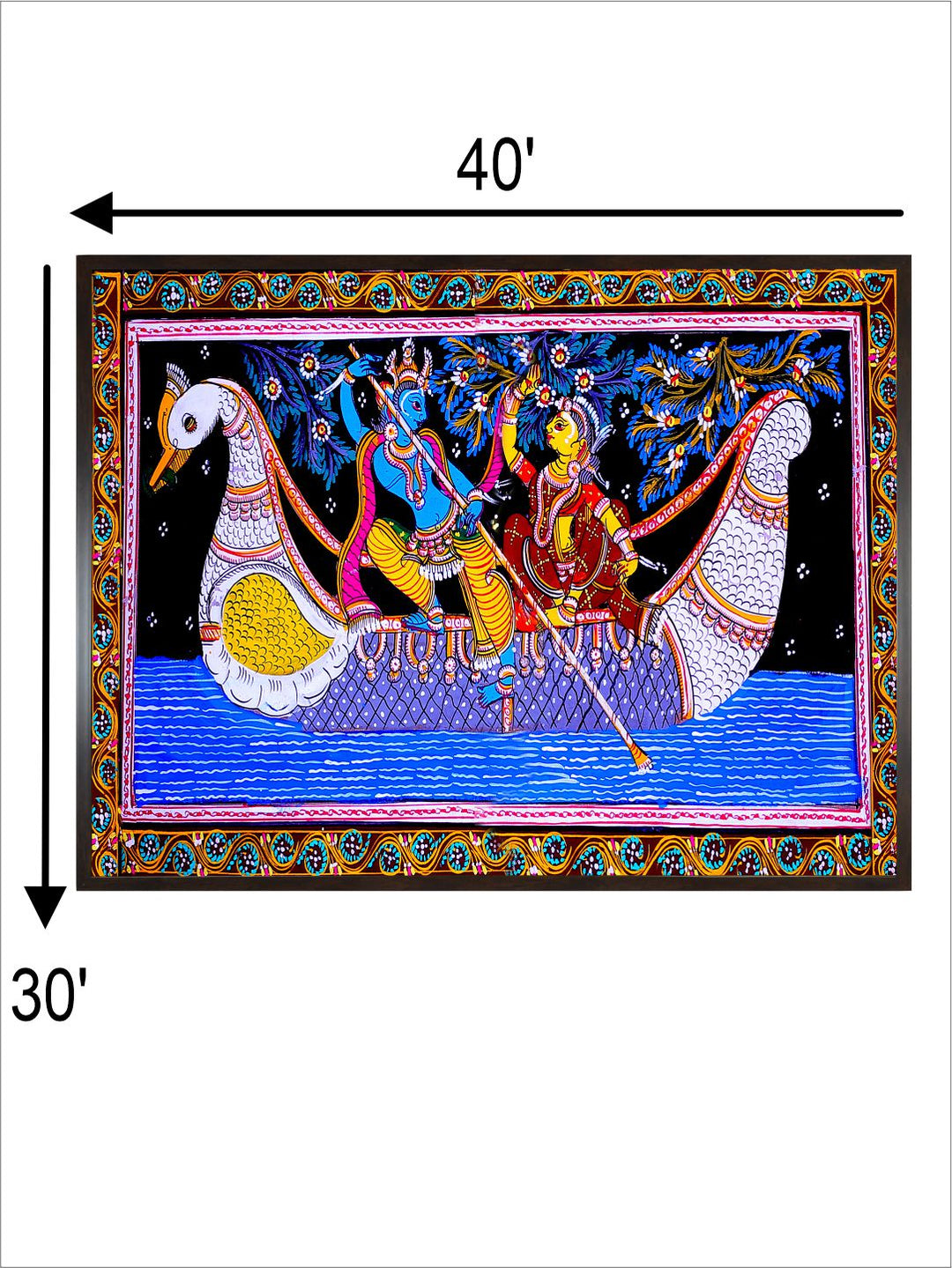 "Madhubani Printed Framed Wall Art''
