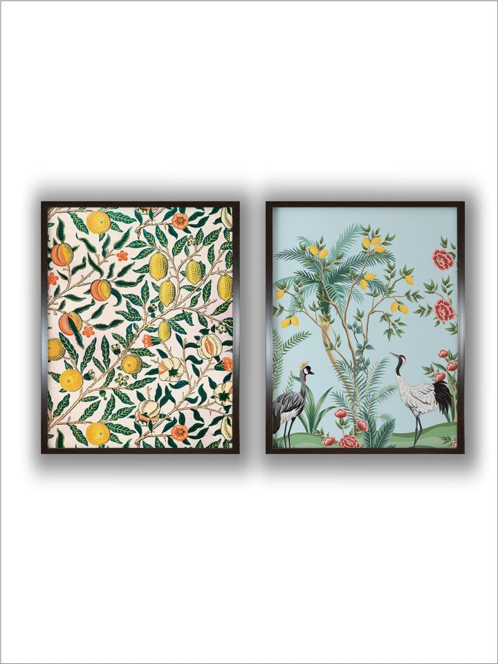 "2 Pieces Tropical Lemon Wall Art''