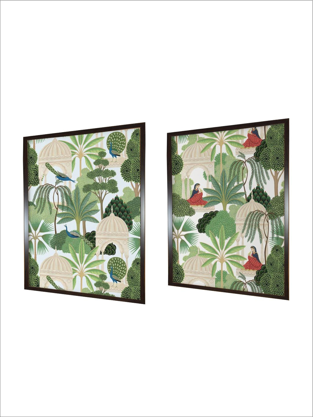 "2-Pieces Indian Royal Printed Framed Wall Art''