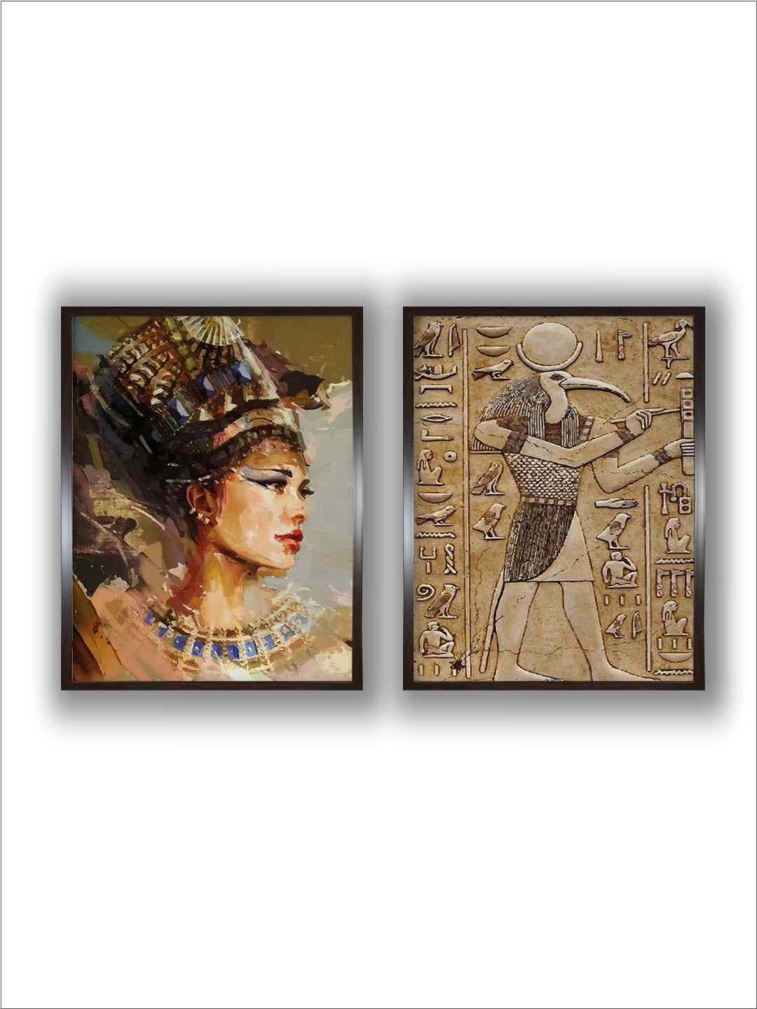 "2-Pieces Vintage Printed Framed Wall Art''