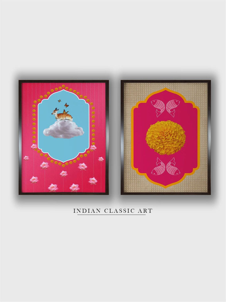 "2 Pieces Indian Wall Art''