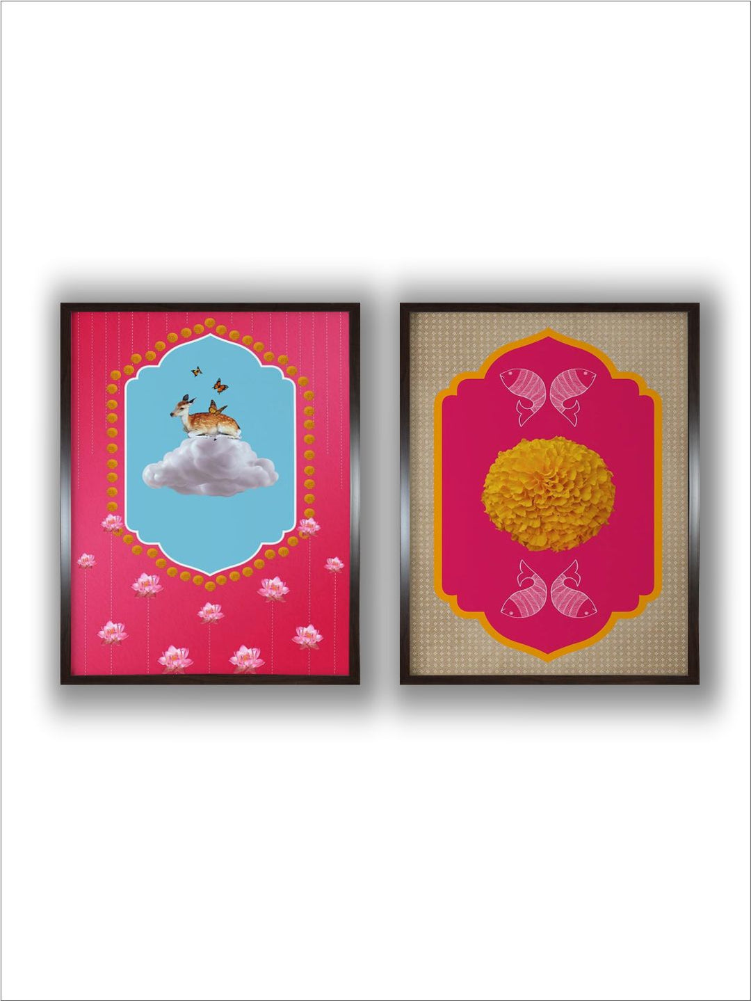 "2 Pieces Indian Wall Art''
