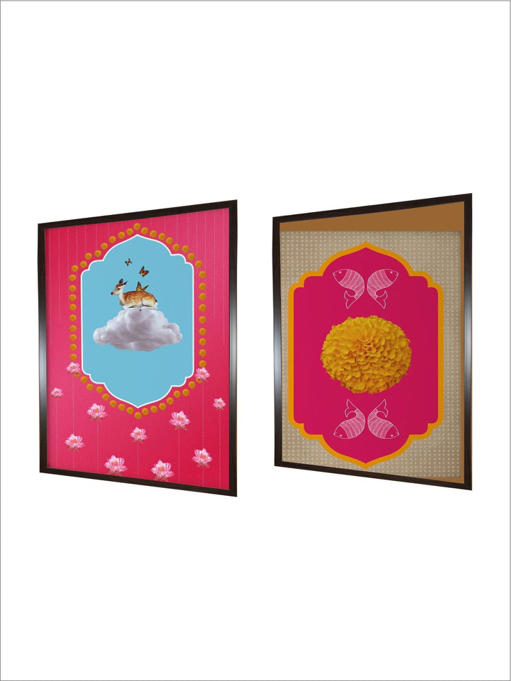 "2 Pieces Indian Wall Art''