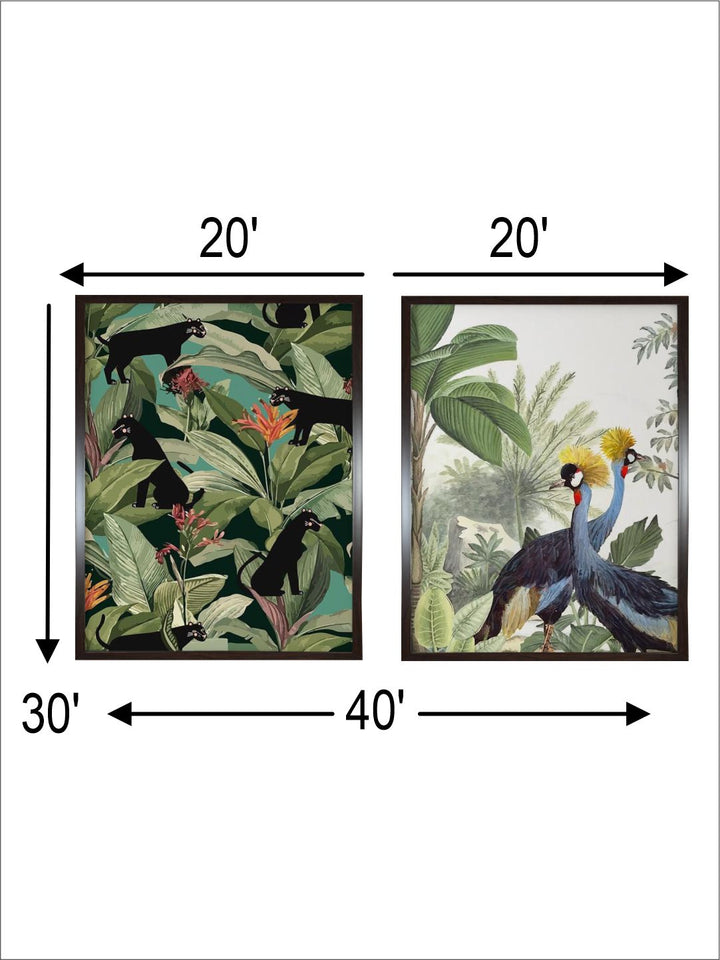 "2 Pieces Forest Wall Art''