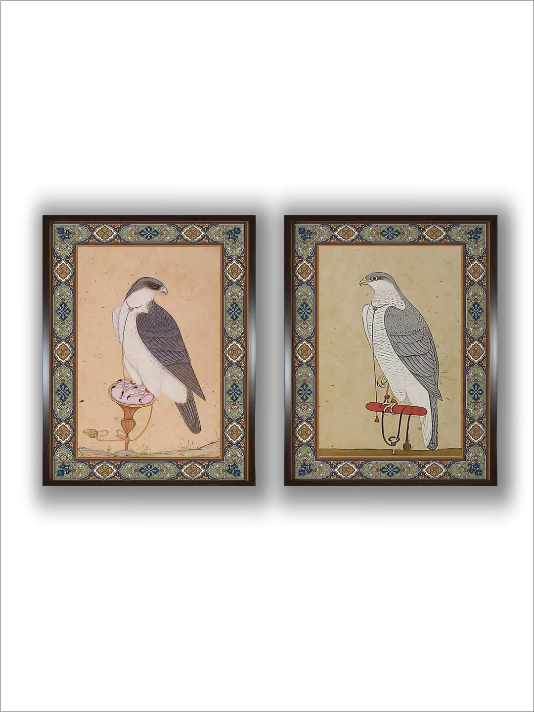 "2 Pieces Vintage Birds Painted Framed Wall Art''