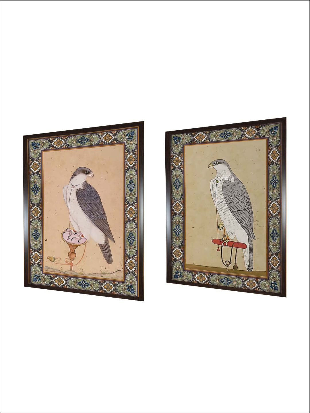 "2 Pieces Vintage Birds Painted Framed Wall Art''